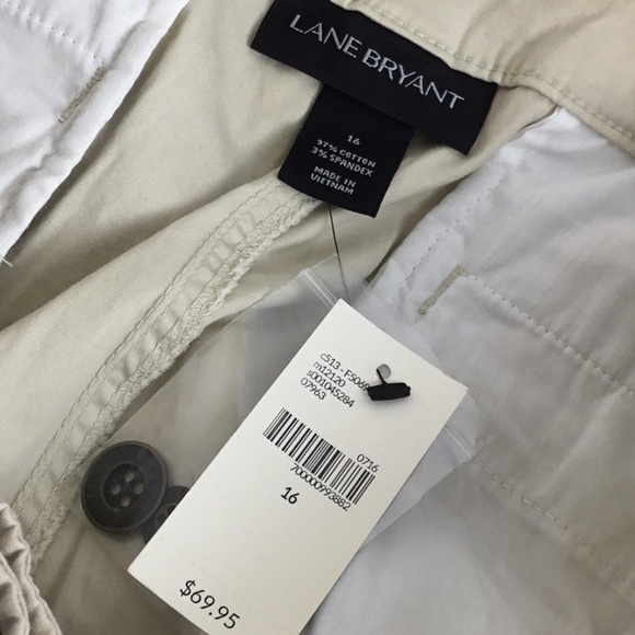 Lane Bryant Low Rise Boyfriend Roll Cuff Chino Pants - Picture 6 of 8